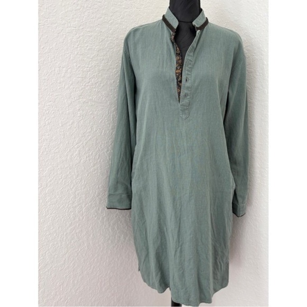Tanjim Ethnic Club Long Sleeve Tunic Dress Womens OS Green